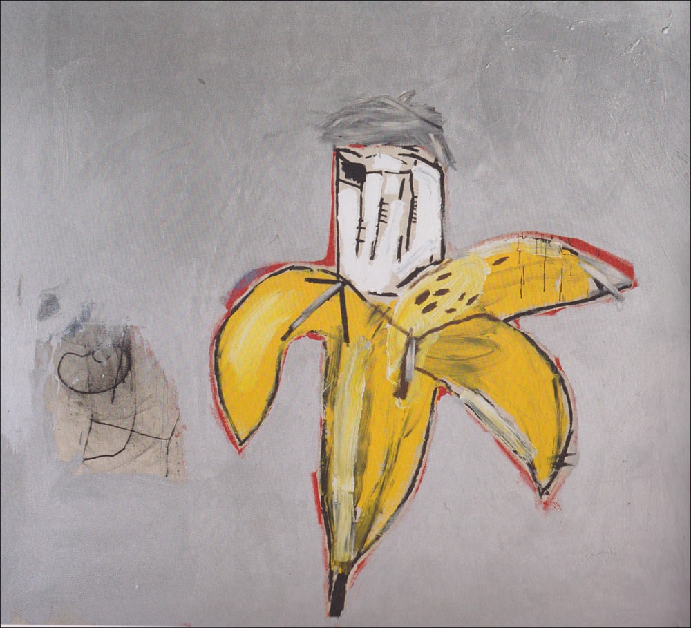 basquiat Brown_Spots_Portrait_of_Andy_Warhol_as_a_Banana_1984