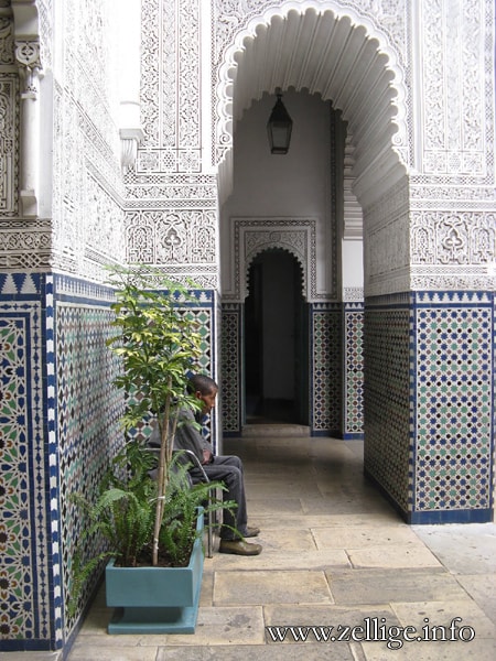 Zelliges du Palais du Méchouar ou Mahkama du Pacha, Casablanca, Maroc, XXe s